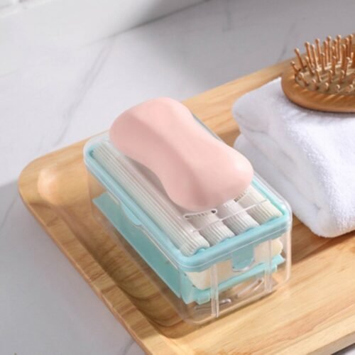 2-in-1 Portable Soap Dish & Dispenser – Multifunctional Soap Holder  (1 Pc)