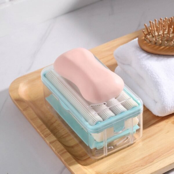 2-in-1 Portable Soap Dish & Dispenser – Multifunctional Soap Holder  (1 Pc)