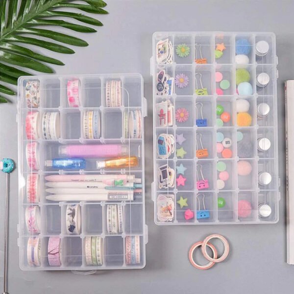 02_1000x1000_crop_center_85f5fad8-f4b9-42ca-9e99-cab441dd8e2f.jpg 36 Grids Clear Plastic Transparent Organizer Box (1pc)