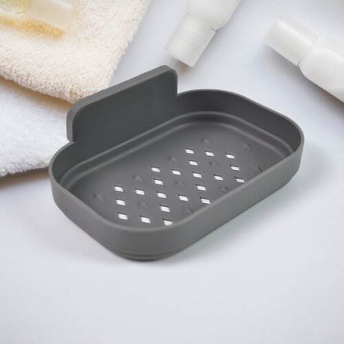 Plastic Soap Dish Holder Bathroom Shower Wall Mounted Self Adhesive ,Sabudani (1 Pc)