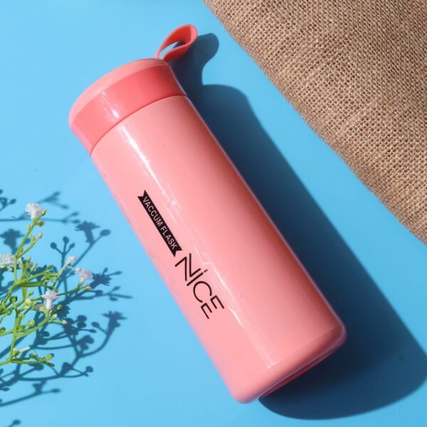 Plastic water Bottle - (Pink Color / 1 Pc / 400ML)