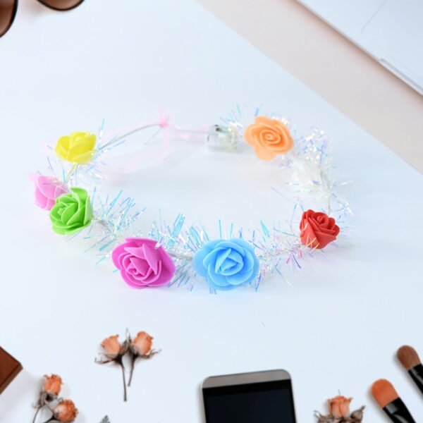 02_11bfb964-73a0-498c-8e0b-8a22cf738cf8.jpg LED Flower Crown Headband – Multicolor Light-Up (1 Pc), Hair accessories