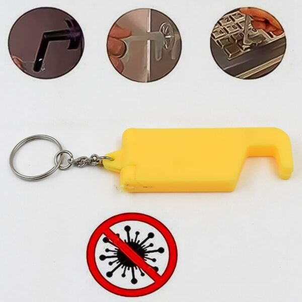02_12472e5b-146a-46d3-9e5c-bd60b04bd9f2.jpg 2 in 1 Plastic Keychain with Mobile Stand / Phone Holder (1 Pc / Multicolor)