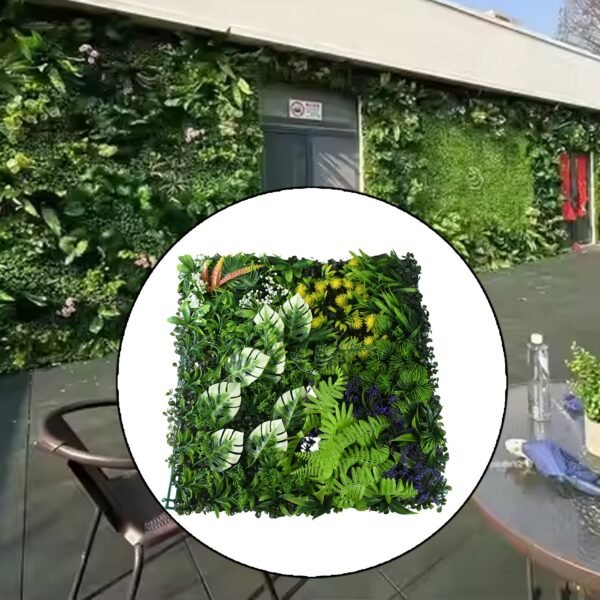 02_1251103d-1d7b-4bf5-89a7-1a3eaf153c03.jpg Artificial Plants Wall Topiary Wall Greenery Mat Wall Backdrop (1 Pc Mix Design)