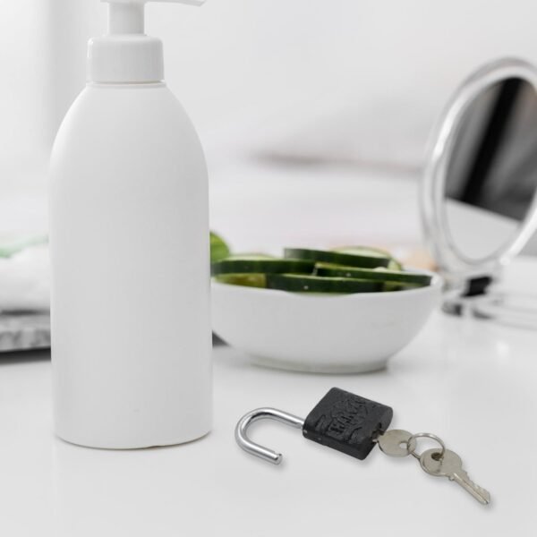 Thickened Black Iron Padlock – Brass Core, Waterproof, Anti-Theft (75/60/32mm)