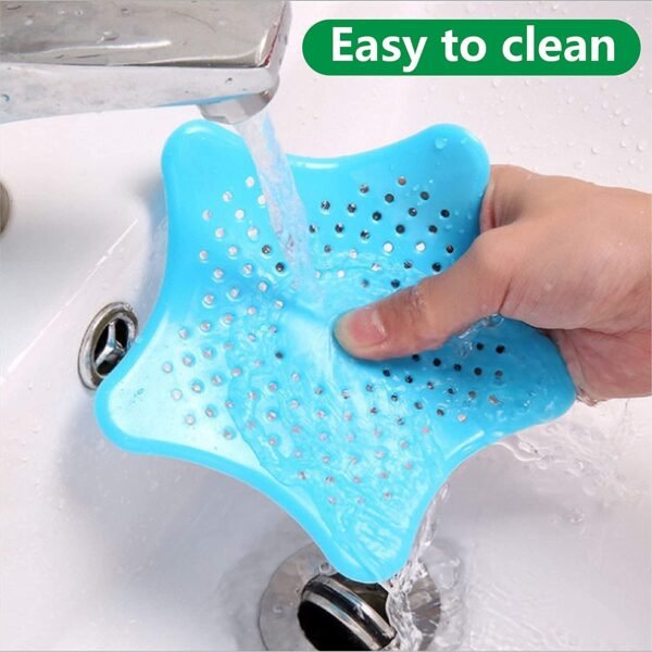 Star Shape Suction Cup Kitchen Bathroom Sink Drain Strainer Hair Catcher, Drain