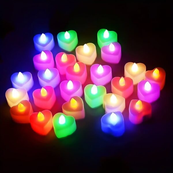 LED Tealights, Smokeless Plastic Decorative Candles, Diwali (Pack Of 1 / Multicolor)