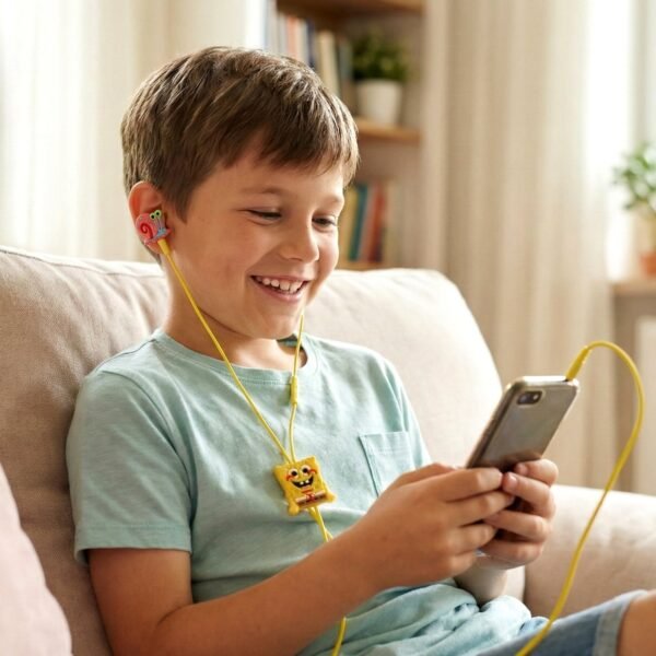 Kids Cartoon-Themed Wired Earphones (1 Pc)