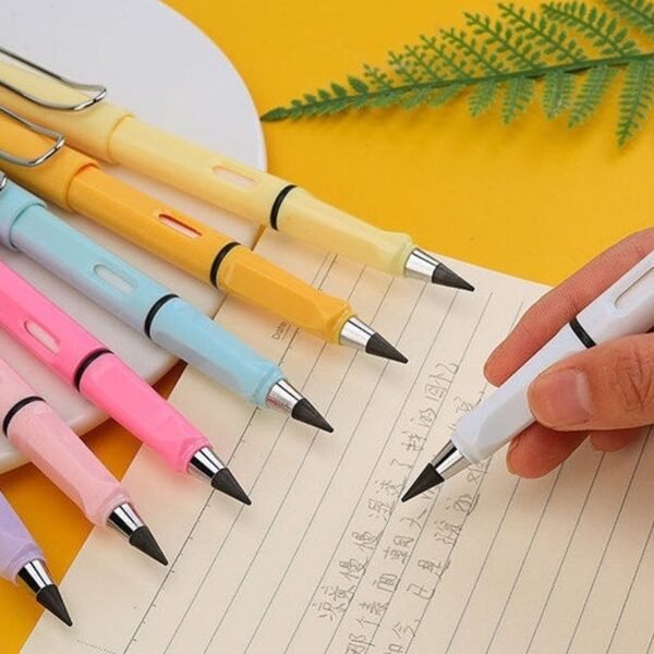 02_1d321cf9-94f2-43cb-aa89-b2e36194de30.jpg 2-in-1 Everlasting Magic Pencil with Replaceable Eraser (1 Pc / Mix Color)