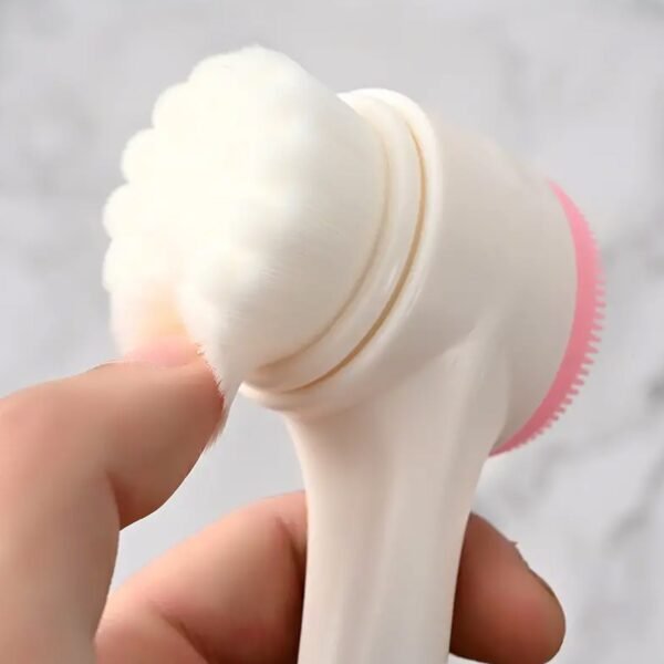 2 in 1 Facial Brush Cleansing Face Scrubber for Sensitive, Delicate, Dry Skin (1 Pc)
