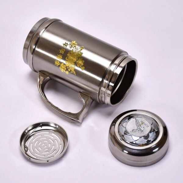 DOUBLE STAINLESS STEEL MUG BOTTLE FOR TRAVEL, HOME, OFFICE, SCHOOL 400ML, Tumbler