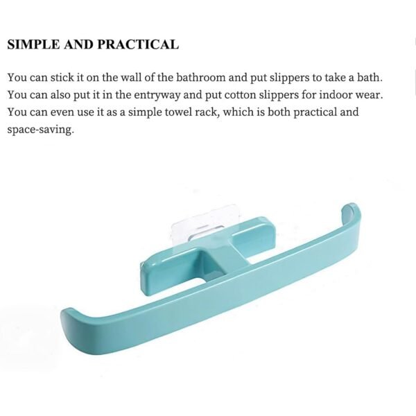 02_2223234e-b233-4564-a110-677e6f8aec2d.jpg Bathroom Towel Slipper Hanging Rack Self Adhesive Wall Mounted (1 Pc)