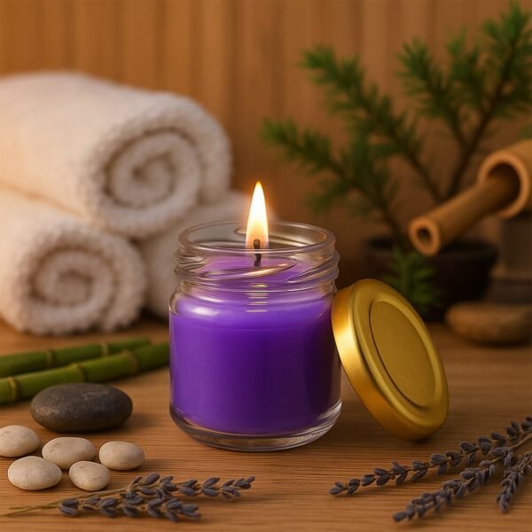 02_24e369dd-f357-4e01-a6d2-beec28061a23.jpg Wax Candle Set in Glass Jars with Gold Lids (4 Pc)