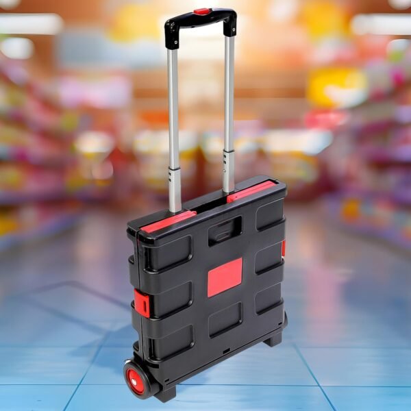 02_2b15f524-8bcd-4bbe-a016-5262d17ccaaf.jpg Foldable Shopping Grocery Trolley / Cart Travel Portable Food Basket (1 Pc)