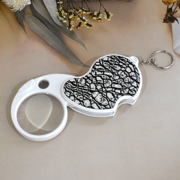 02_2c7f4aa3-2c8d-49b4-ac8f-ec1ba91c8f2d.jpg Double-Magnification Led Magnifiers Light Folding Keychain (1 Pc / Mix Color)