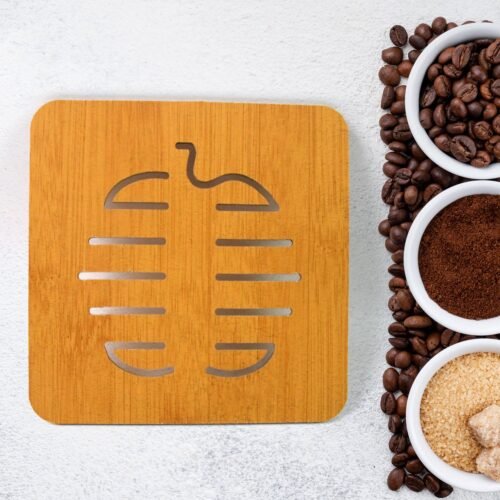 02_2d97e389-dbd2-4ca9-b6a1-4c25e23dc802.jpg Square Bamboo Wood Table Place mat Hot Pot Cup Mat Tea Coaster(14×14 Cm / 1 Pc)