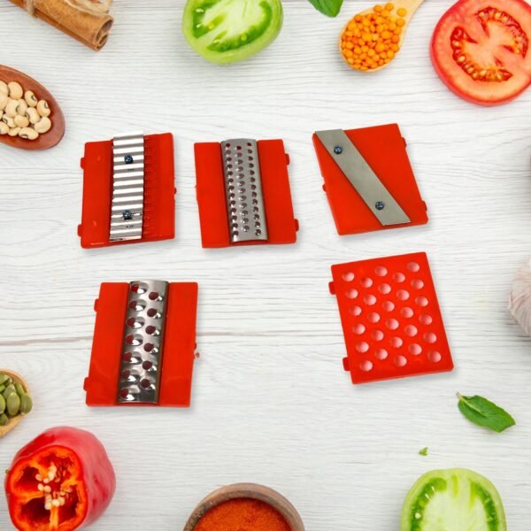 Plastic 6 in 1 Vegetables Slicer, Cutter and Fruit Dicer Grater (1 Set)