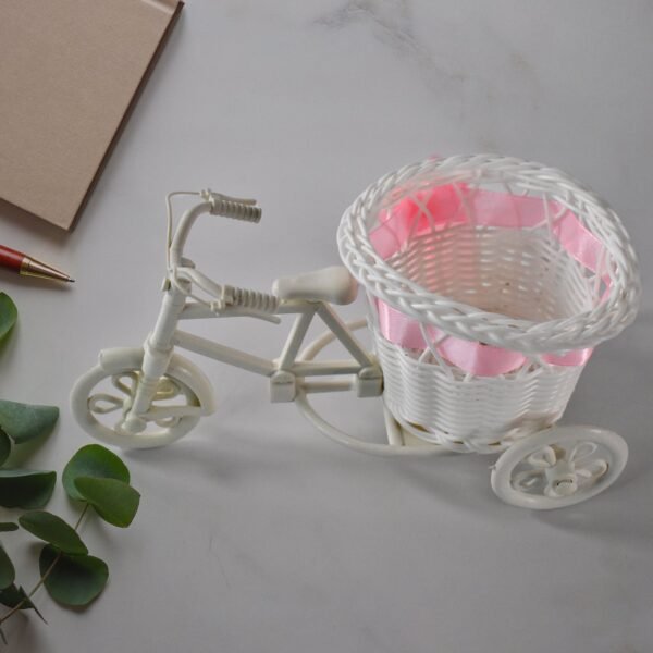 02_2ffb44da-ed25-4287-a2e4-294f12e0f8e0.jpg Plastic Cycle Flower Vases For Home Decor; Bicycle Flower Pot Stand (1 Pc)
