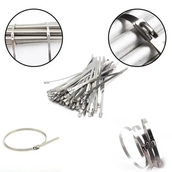 Stainless Steel Cable Ties for Solar & Home Use (100 Pc, 4.6x100mm)
