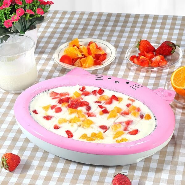 Ice-Frying Machine – Mini Cartoon Design Home Fried Ice Cream Machine for Summer