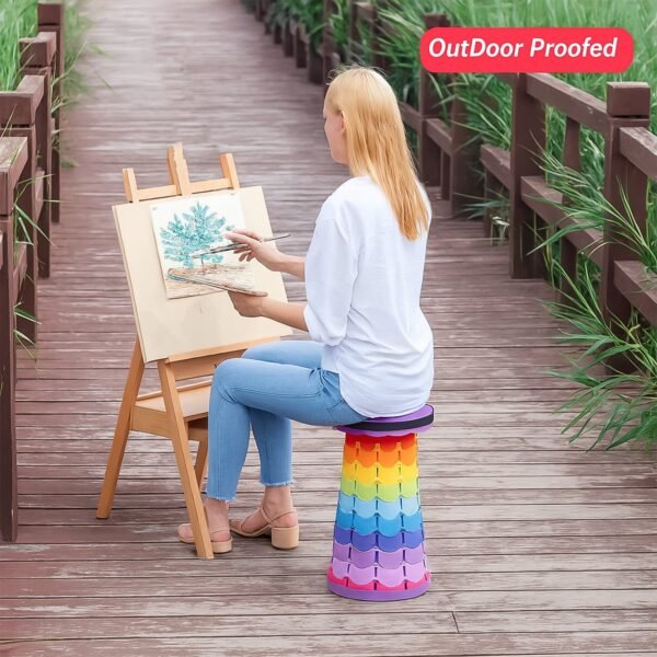 Portable Telescopic Folding Stool (1 Pc)