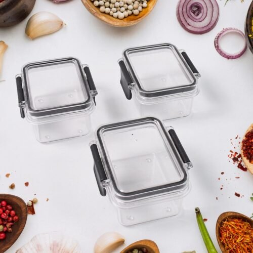 02_36e1f3dc-2ebc-4cc4-abed-b3ad405ac894.jpg Kitchen Storage Container with Air Seal Lock Lid (3 Piece Set / 250 ML)