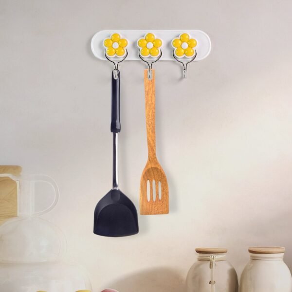 Multipurpose Strong & Hook Self-Adhesive hooks for wall Heavy Plastic Hook (1 Pc)