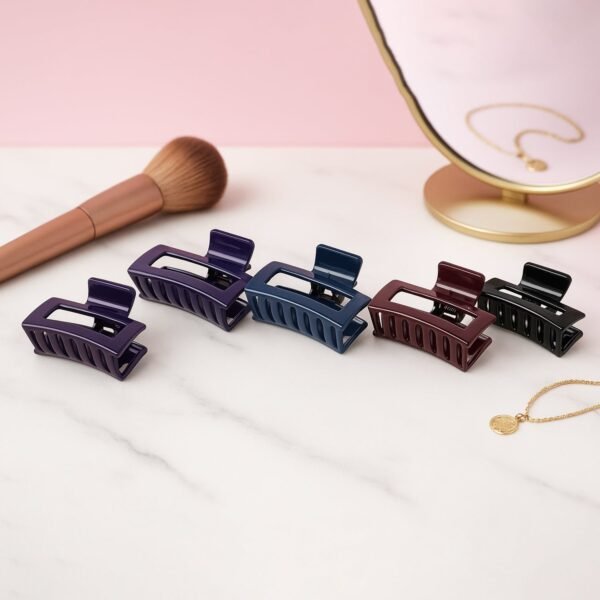 02_3cd5106d-2561-40c1-8b44-dd23ce186720.jpg Matte Finish Rectangle Hair Claw Clip Women and Girls – Assorted Color Pack – 1 Pc