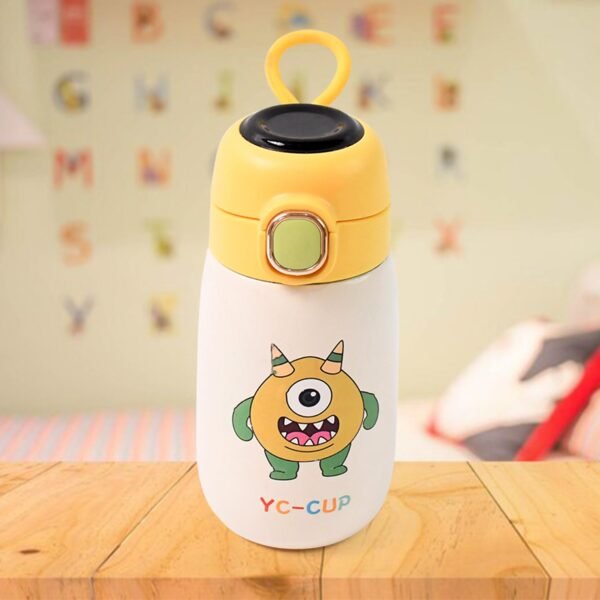Stainless Steel Single Wall Insulated Flip Lid Kids Water Bottle (300 ML Approx)