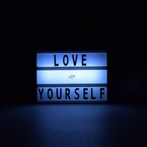 Black Mini A6 Magnetic Cinematic Light Box with 82 Characters and 10 Emojis (1 Set)