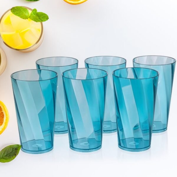 Premium 300ml Transparent Glass Set for Water, Juice & Cocktails (Set of 6)