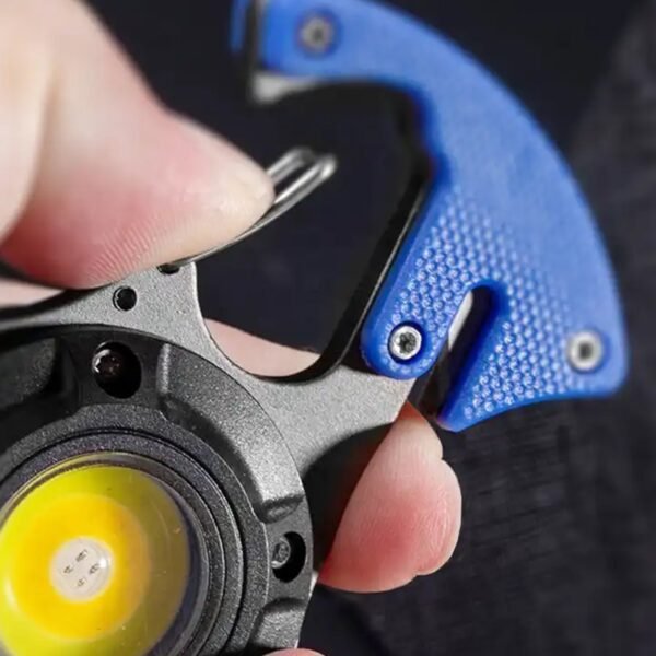 Keychain Led Flashlight Rechargeable Multi Function 6 Lighting Modes Pocket Key