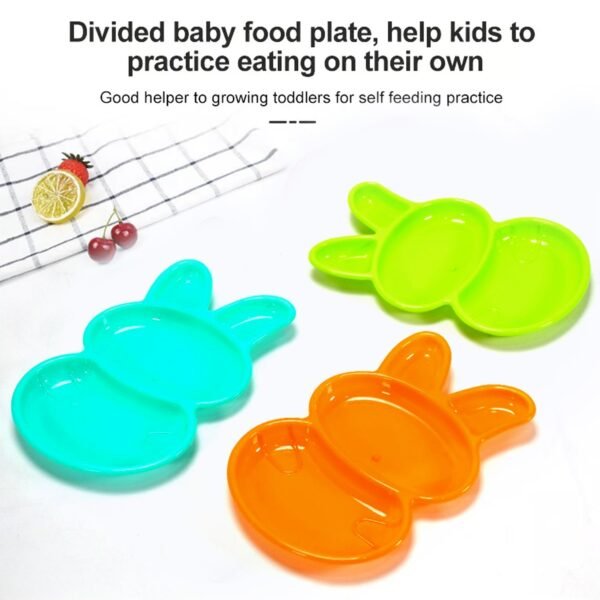 6-Piece Rabbit Shape Dish Set for Kids (Multicolor)