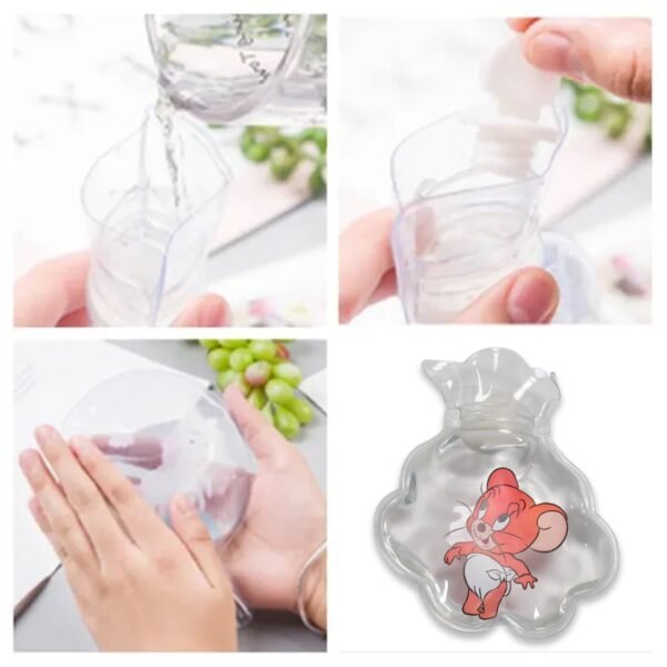 Transparent Multi-Design Hot Water Bag with Cover for Pain Relief