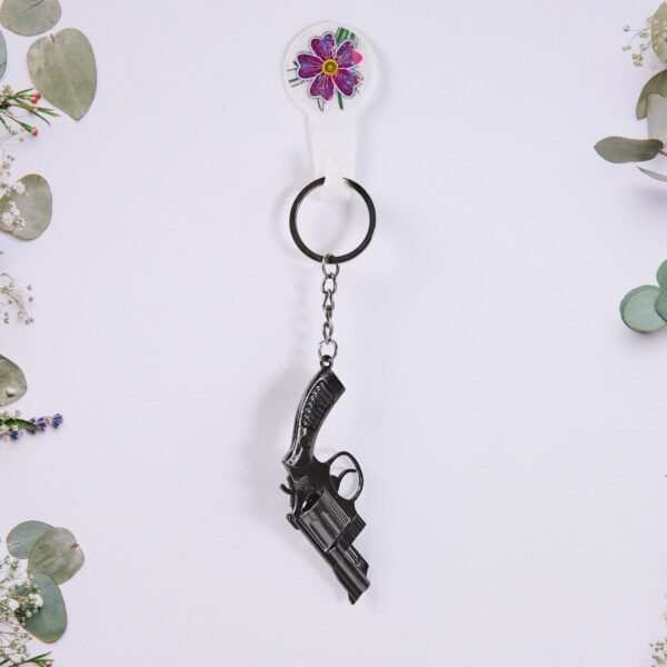 Gun Keychain Metal Weapon Key Rings Pendant for Men,(1 Pc / Mix Design)
