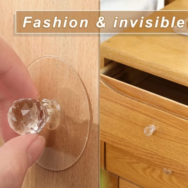 02_48907c46-3816-4109-8490-bbbc9ba3be53.jpg Clear Diamond Crystal Cabinet Knob & Pull Handle (1 Pc)