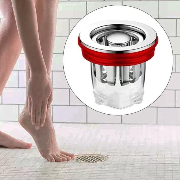 Plastic Odour Proof Floor Drain Sink Drain for Toilet Bathroom Kitchen (1 Pc)