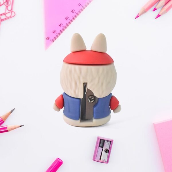 Cartoon Pencil Sharpener with Built-In Eraser – Fun Practical Stationery