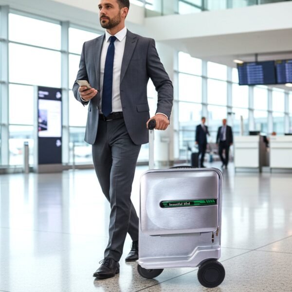 Electric Ride-On Scooter Travel Bag with Foldable Trolley (1 Pc)