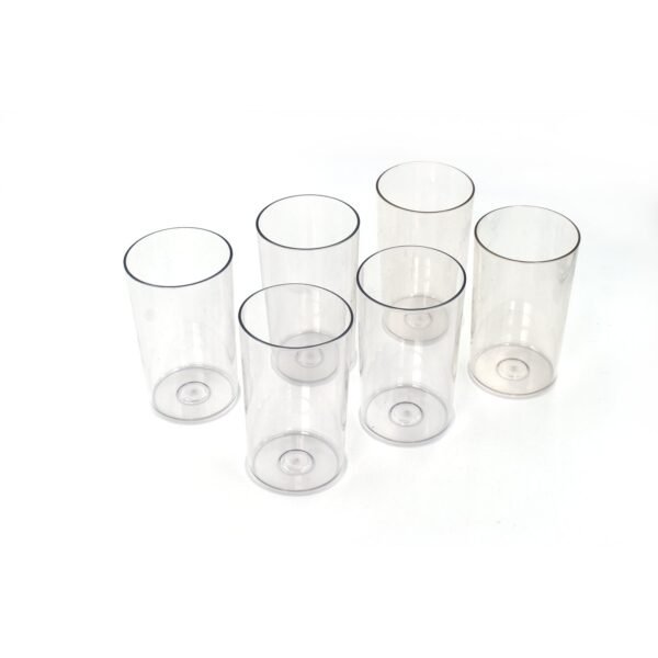 Ganesh Classic Plastic Glass Set of-6 (Each Glass 350ml)