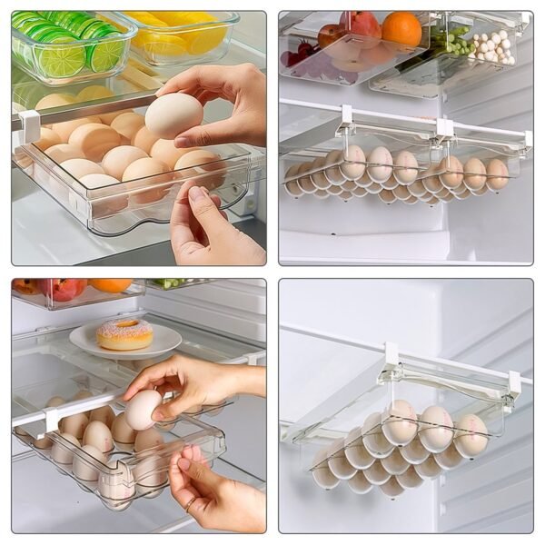 02_51b35fec-c50b-495c-af05-63bacfaa4554.jpg Egg Holder For Refrigerator Set Hanging Fridge Organizer Drawer (1 Pc)