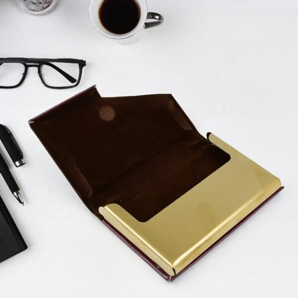 Leather Professional Business Visiting Card Case (2 Pc Set / With Gift Box)