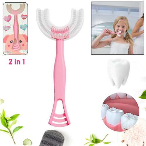 02_530936ab-7872-454d-b791-d108a071e79f.jpg 2 In1 U-Shape Silicone Manual Toothbrush & Tongue Scraper Cleaner Brush (1 Pc)