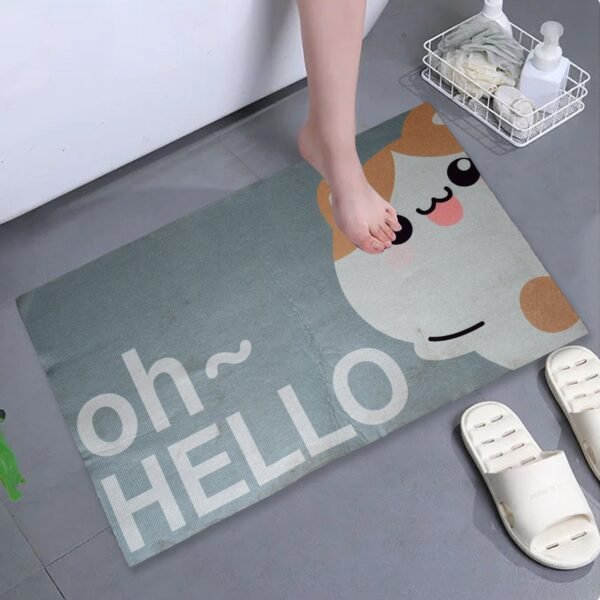 Square Bathroom mat Water Door Mat   for Home, Kitchen (59x40) (Mix Design)