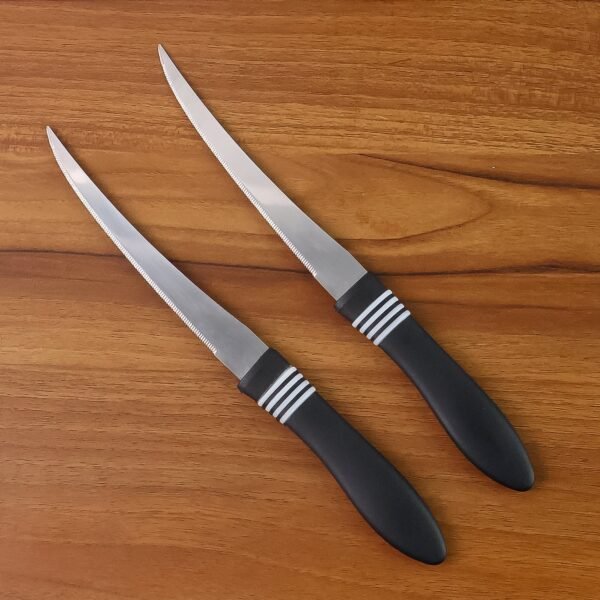 Premium Curved Serrated Stainless Steel Kitchen Knife Set (Mix Color & 2 Pc)