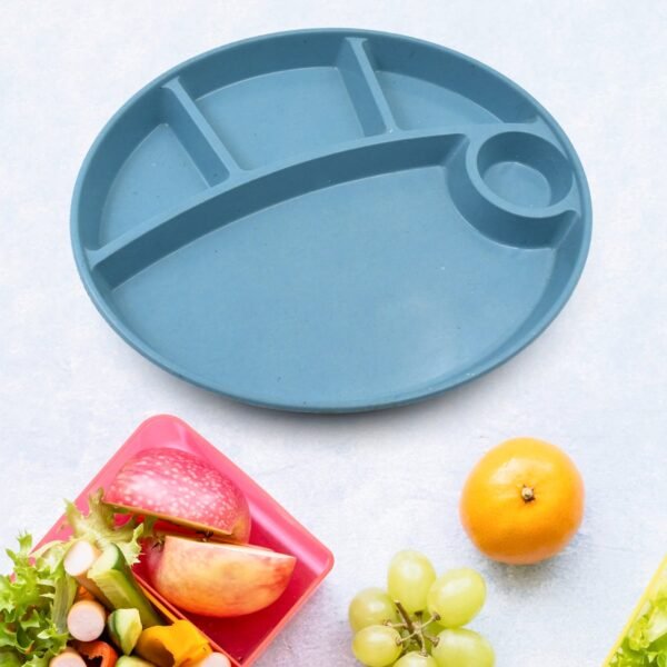 02_5afc7d6c-03cc-404e-9d15-5310f1fec692.jpg Biodegradable 5-Compartment Food Plate for Kids, BPA-Free (1 Pc)