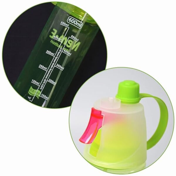 Plastic 2 In 1 Mist Spray Water Bottle (Multicolour / 600 ML / 1 Pc)