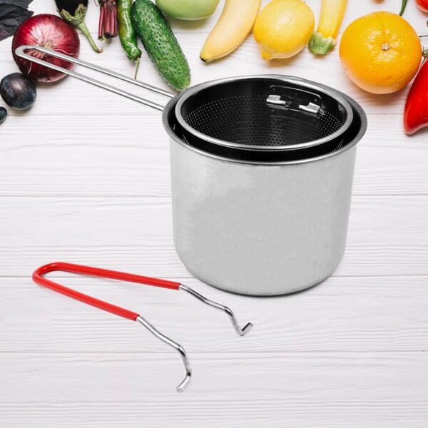 02_5db002bd-c6c1-4cc6-9c21-7783eb8b2d32.jpg Small Deep Frying Pot With Strainer Basket (2 Pc Set / 1200 ML))