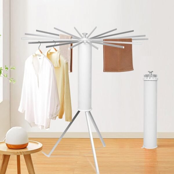 Foldable Rotary Clothes Drying Rack Stand (1 Pc)