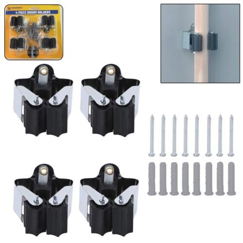 02_665225d9-134f-4557-9bae-130aa5afc68c.jpg Multifunction Wall Mount Garage Holder for Mop / Broom / Hanger (4 Pcs Set)